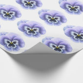Papier Cadeau Visage de Pensée Violet (Coin)