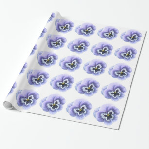 Papier Cadeau Visage de Pensée Violet