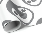 Papier Cadeau visage de pingouin de bébé (Coin rond)