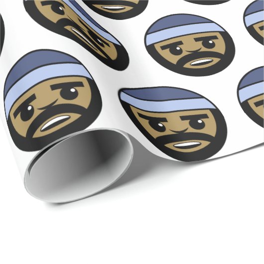 Papier Cadeau Visage de rap (Coin rond)