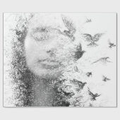 Papier Cadeau Visage de rêve  (Plat)