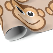 Papier Cadeau Visage de singe - papier d'emballage (Coin rond)
