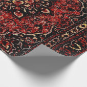 Papier Cadeau Visage de tapis persan en champ teinté rose (Coin)