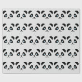 Papier Cadeau visage d'ours panda (Plat)