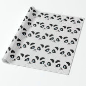 Papier Cadeau visage d'ours panda (Déroulé)
