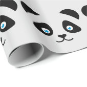 Papier Cadeau visage d'ours panda (Coin rond)