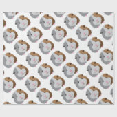 Papier Cadeau visage mignon de cobaye (Plat)