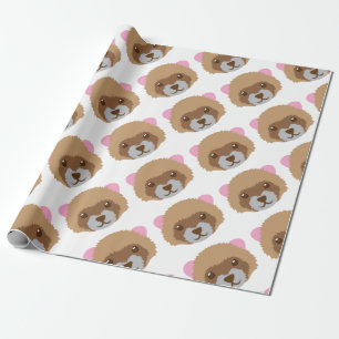 Papier Cadeau visage mignon de furet