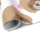 Papier Cadeau visage mignon de furet (Coin rond)