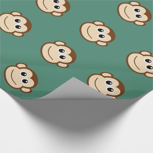 Papier Cadeau Visage mignon de singe de bébé (Coin)
