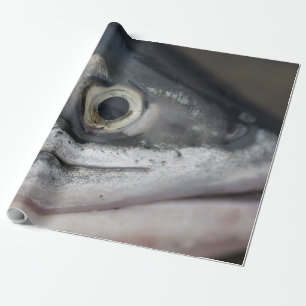 Papier Cadeau Visage Saumon argenté