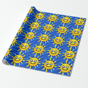 Papier Cadeau Visage souriant Soleil ensoleillé