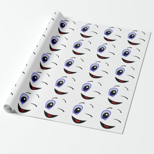 PAPIER CADEAU VISAGE SOURIRE (Déroulé)