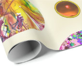 PAPIER CADEAU VISAGES MASQUÉRADE MARDI GRAS VÉNÉTIEN (Coin rond)