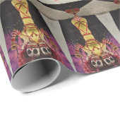 Papier Cadeau vision de la fête du costume maléfique mcd clown (Coin rond)