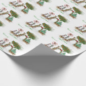 Papier Cadeau Visions de Noël de chèvre de prunes de sucre (Coin)