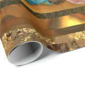 Papier Cadeau Visiter Baby Jesus (10 pieds) (Coin rond)