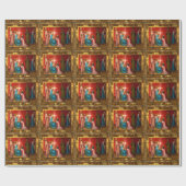 Papier Cadeau Visiter Baby Jesus Élégant (Plat)