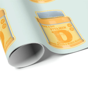 Papier Cadeau Vitamine D capsules santé et bien-être