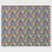 Papier Cadeau Vitrail arc-en-ciel aquarelle (Plat)
