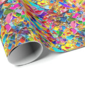 Papier Cadeau vitrail cassé (Coin rond)