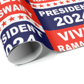 Papier Cadeau Vivek Ramaswamy Président 2024 (Coin rond)