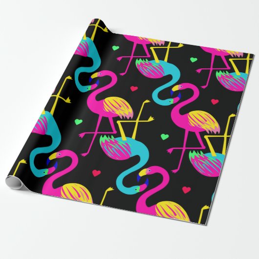 Papier Cadeau Vivid tropical, exotic hawaiian seamless pattern w (Déroulé)