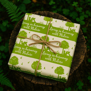 Papier Cadeau Vivre En Harmonie Dans La Nature