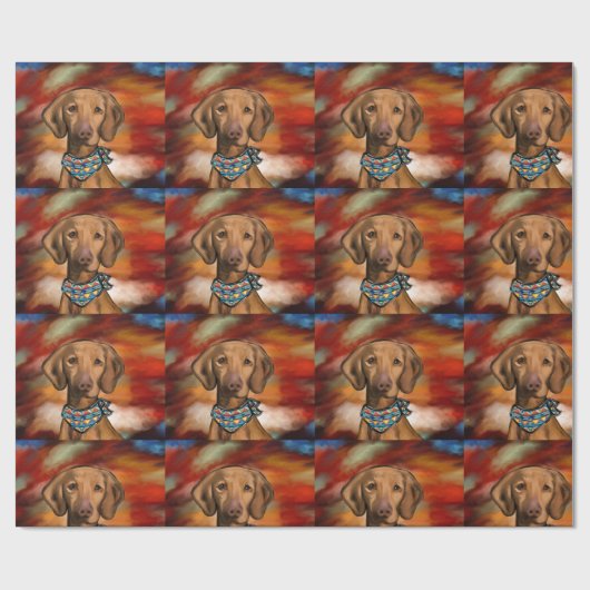 Papier Cadeau Vizsla (Plat)