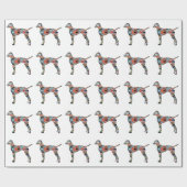 Papier Cadeau Vizsla Chien Motif géométrique Silhouette Plaid (Plat)