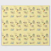 Papier Cadeau Voeux d'anniversaire (Plat)