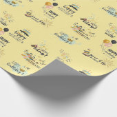 Papier Cadeau Voeux d'anniversaire (Coin)