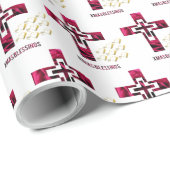 Papier Cadeau Voeux de Noël (Coin rond)