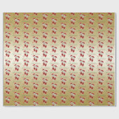 Papier Cadeau Voeux de Noël et petits baisers de chèvre (Plat)