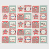 Papier Cadeau Voeux de Noël extra spéciaux Ajouter des noms (Plat)