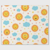 Papier Cadeau Voici Le Baby shower Soleil (Plat)
