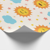 Papier Cadeau Voici Le Baby shower Soleil (Coin)
