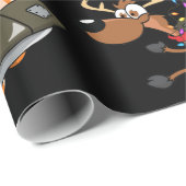 PAPIER CADEAU VOICI SANTA CLAUS (Coin rond)