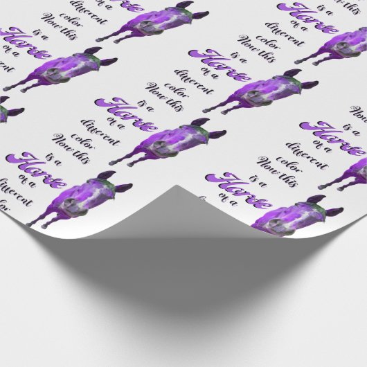 Papier Cadeau Voici Un Cheval D'Une Couleur Différente, Violet (Coin)