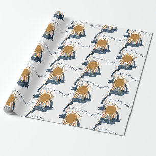 Papier Cadeau Voici venir le fils Baby Shower Bohème Garçon