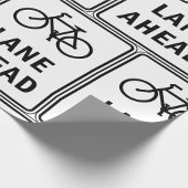 Papier Cadeau Voie cyclable à l'avant Symbole Cyclisme Sécurité 