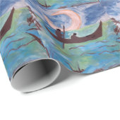 Papier Cadeau Voile au clair de lune (Coin rond)