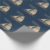 Papier Cadeau Voile en style à travers le bleu (Coin)