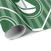 Papier Cadeau Voilier nautique vert-foncé (Coin rond)