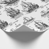 PAPIER CADEAU VOILIERS D'ANTAN (Coin)