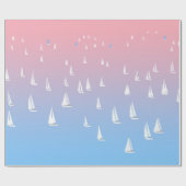 Papier Cadeau Voiliers de course en haute mer (Plat)