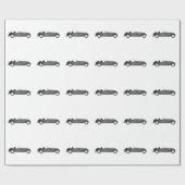 Papier Cadeau Voiture classique fraîche (Plat)