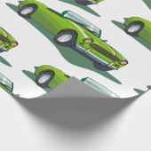 Papier Cadeau Voiture convertible verte