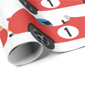 Papier Cadeau Voiture de course 1 (Coin rond)