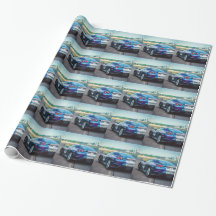 Voiture de course bleue